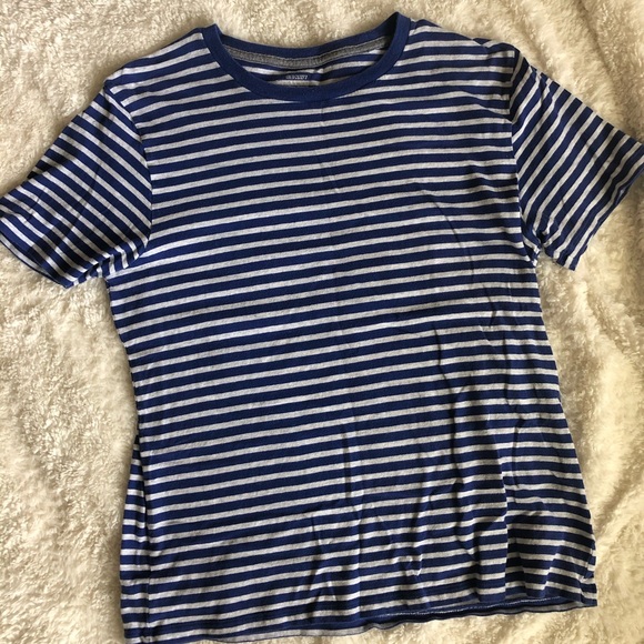 Old Navy Tops - Old navy striped gray and white tee